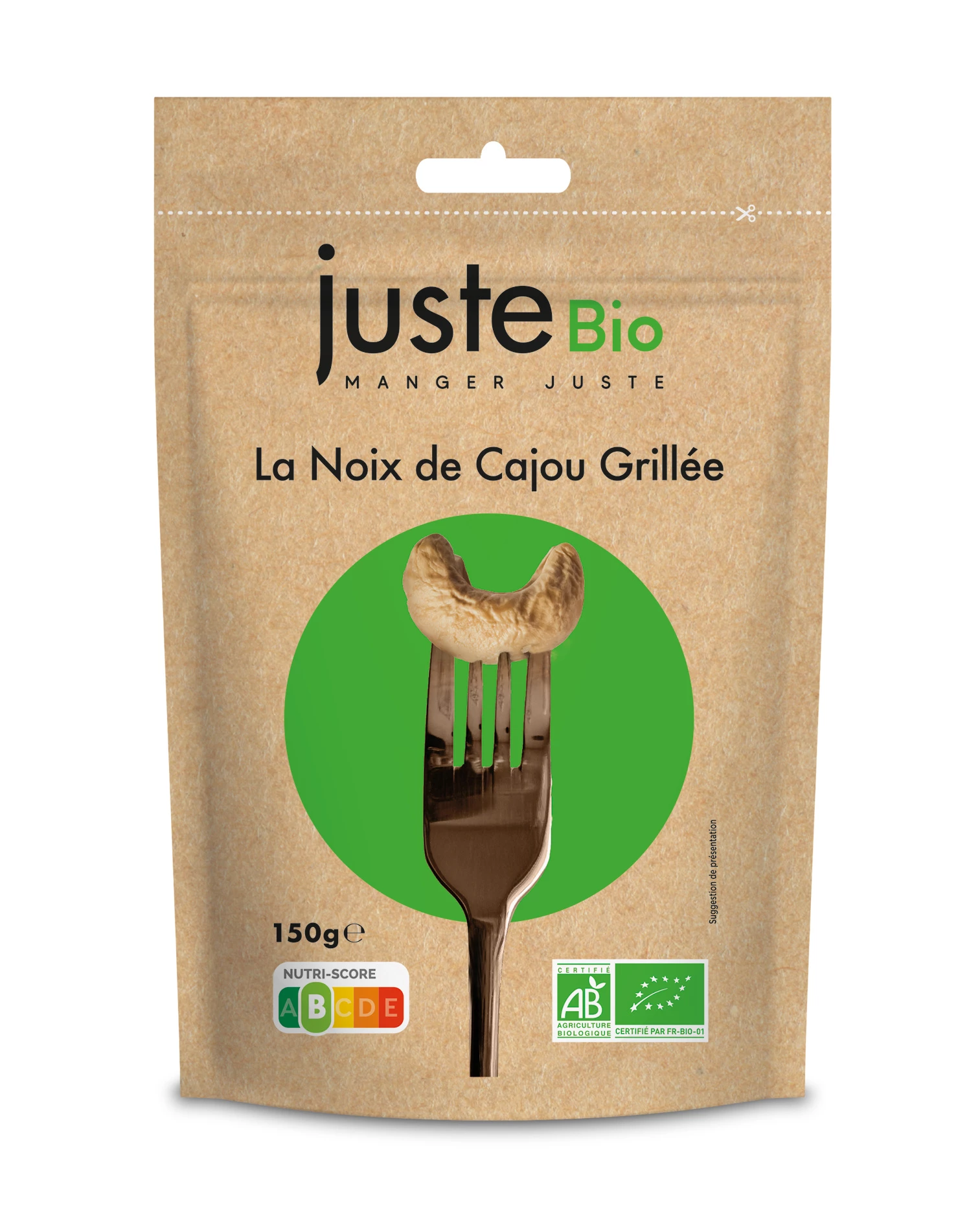 Noix Cajou Grillees Bio 150g