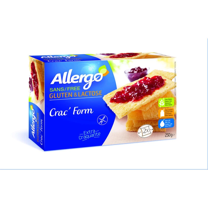 Gluten- en lactosevrije beschuit 250g - GERBLE