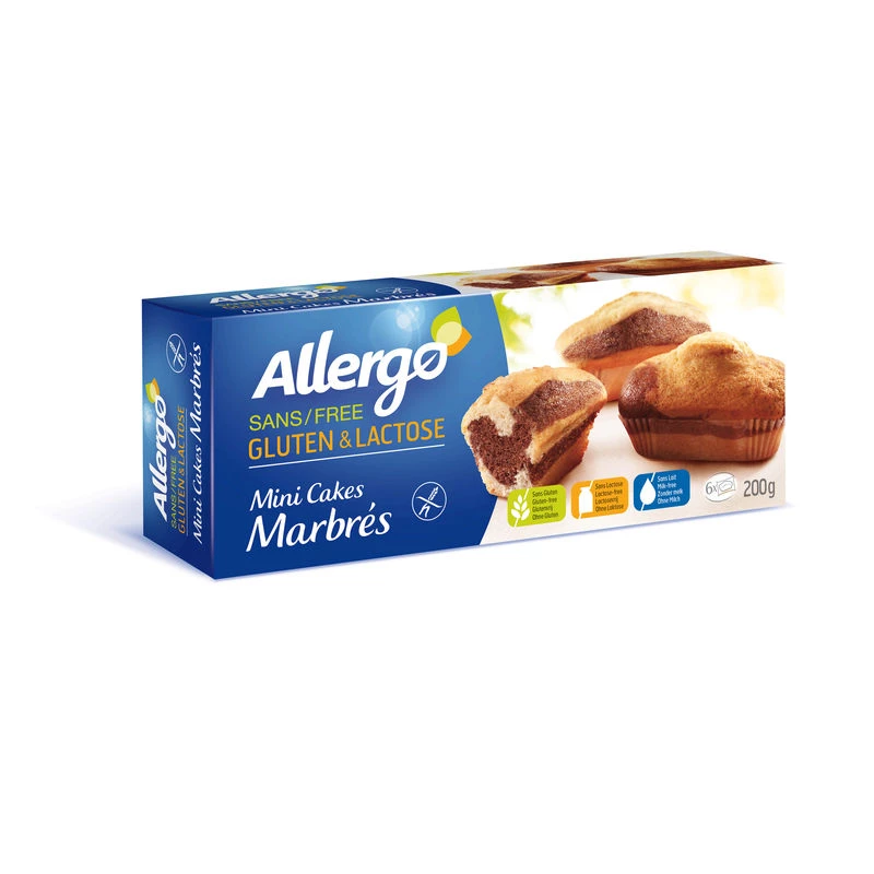 Glutenfreie und laktosefreie Mini-Marmorkuchen 230g - GERBLE