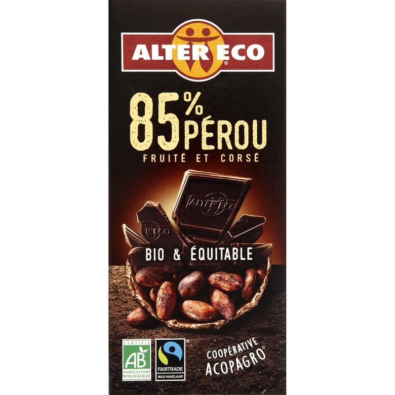 Cioccolato fruttato e incrociato BIOLOGICO 100g - ALTER ECO