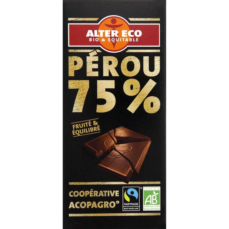 Choc Nr 75 Bio100g Alt Eco