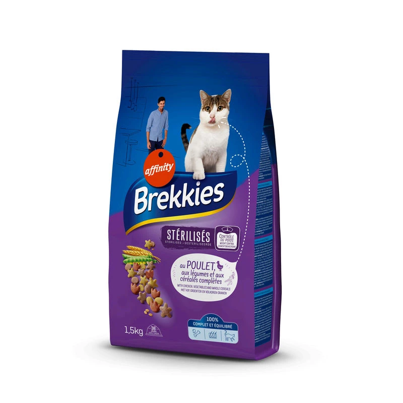 Comida para Gato EXCEL Frango 1,5kg - BREKKIES