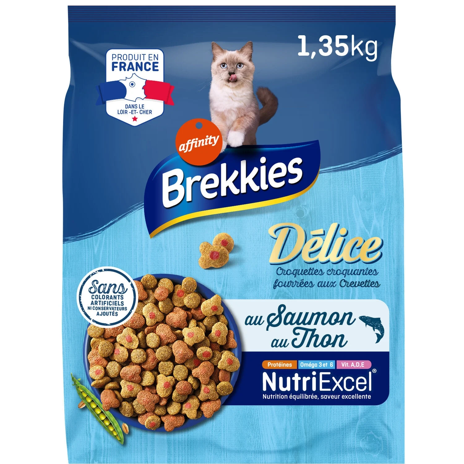 Delice Fish Dry Cat Food, 1 35kg - BREKKIES