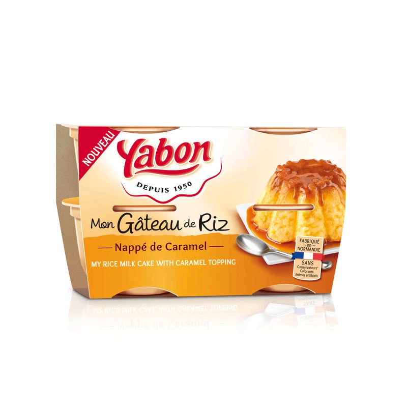 Desserts Gâteau Riz Caramel 4x125g - YABON