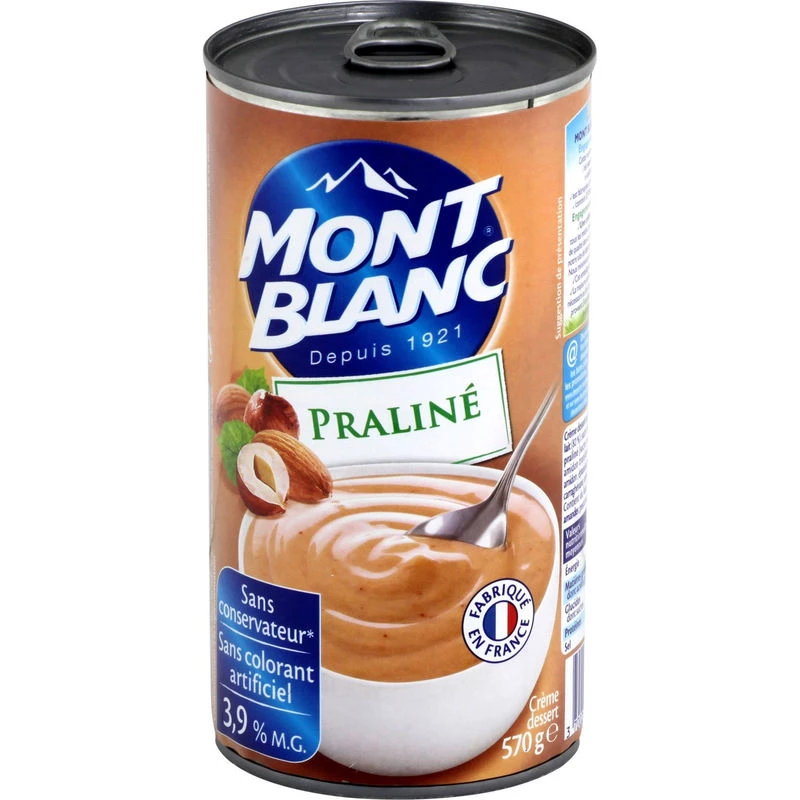 Crème dessert au praliné, 570g - MONT BLANC