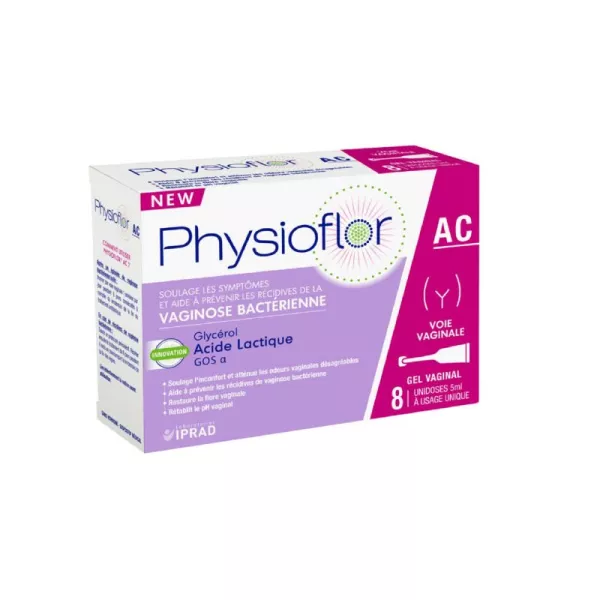 Physioflor Gel Acidificante & GOS α 1-6 uso vaginalCaja de 8 monodosis 5 ml - BIOCODEX IPRAD