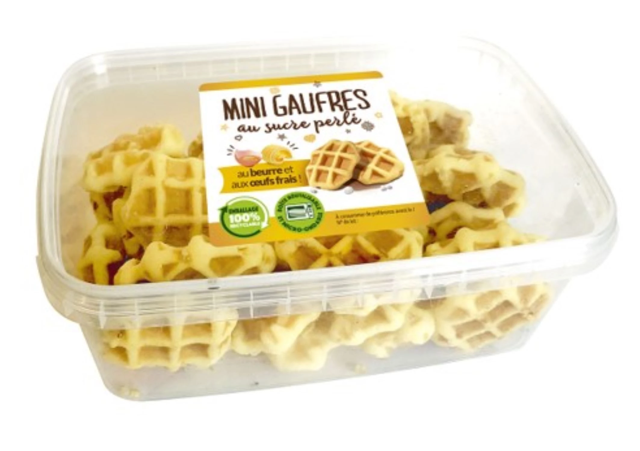 Mini Waffle con Zucchero Perlato 200g - LIGHTBODY