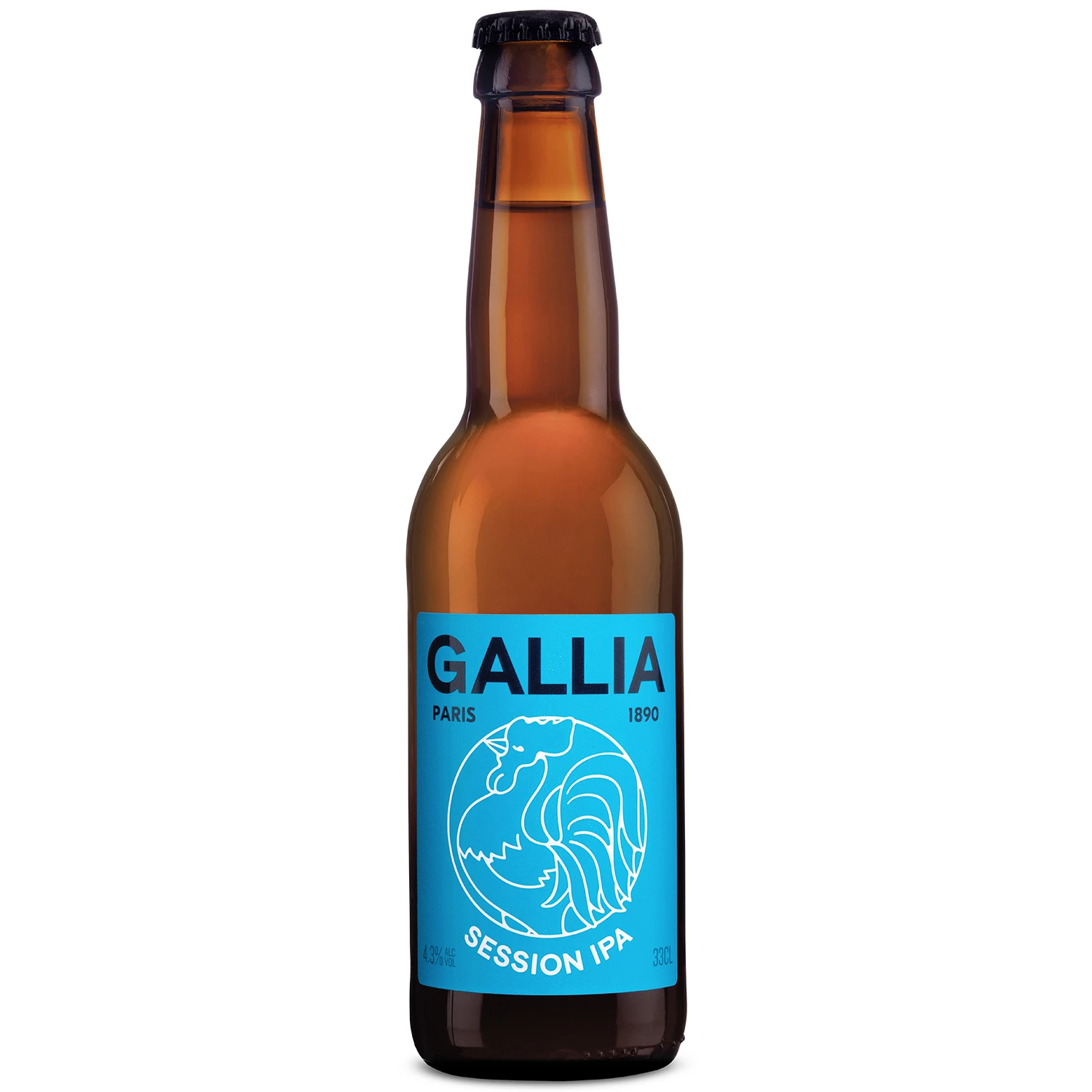 Cerveza IPA sesión rubia, 4,3°, 33cl - GALLIA