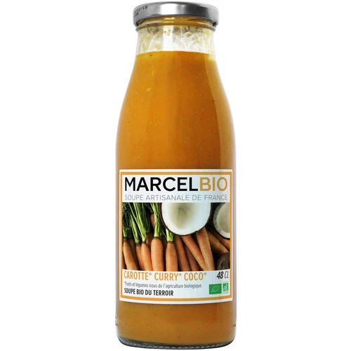شوربة الجزر بالكاري وجوز الهند العضوي، 48 سنتيلتر -  MARCEL BIO