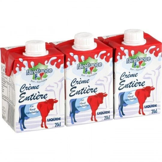 3x20cl liquid cream - Fairefrance