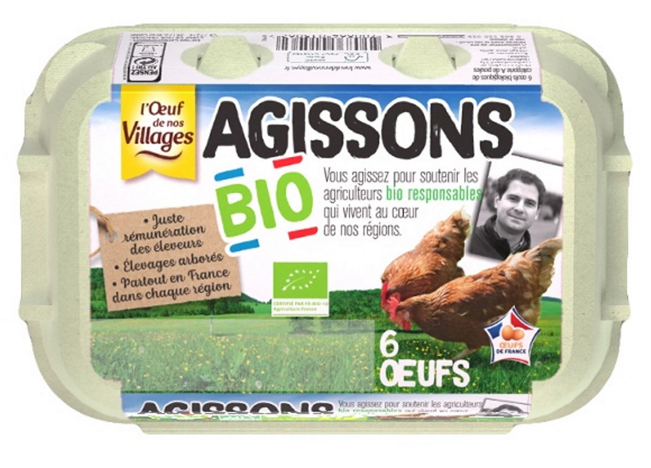 Oeuf Bio Agissons X6