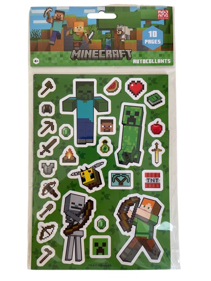 Feuille Stickers Minecraft X10