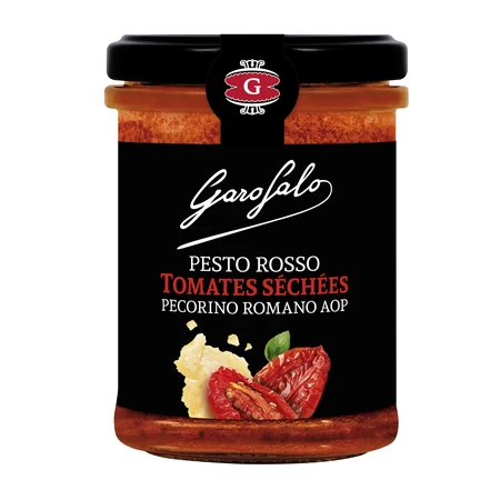 Red Pesto Sauce Tomate sechées Pecorino Romano; 175g - GAROFALO
