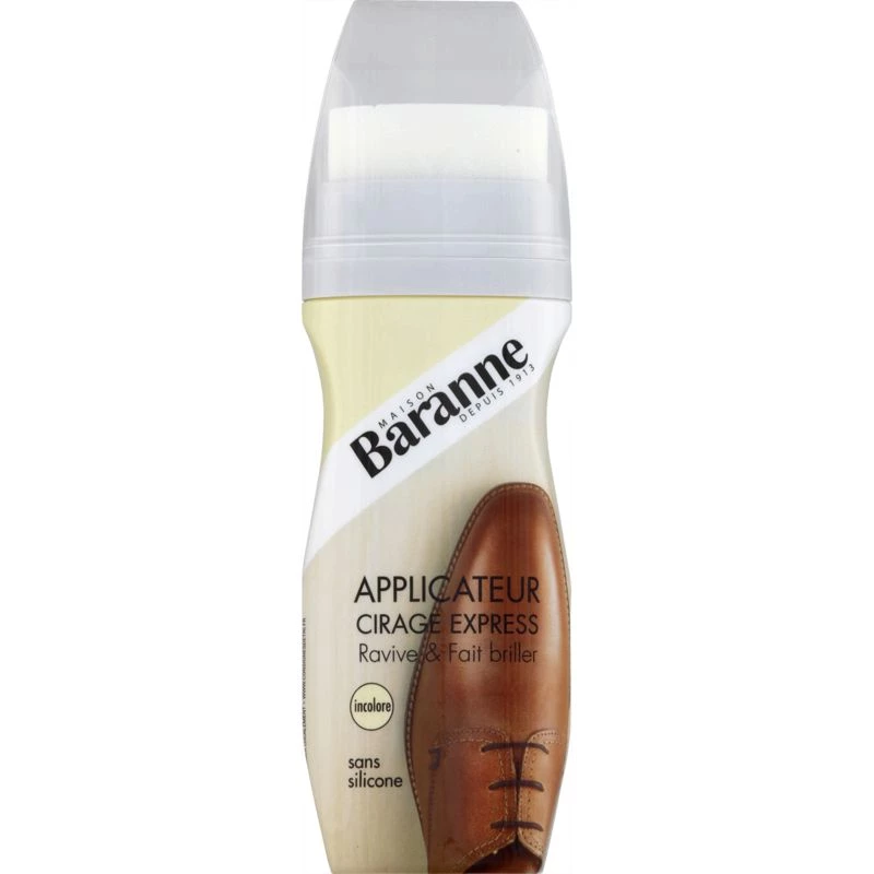 Farbloser Express-Schuhcreme-Applikator ohne Silikon 75 ml - BARANNE