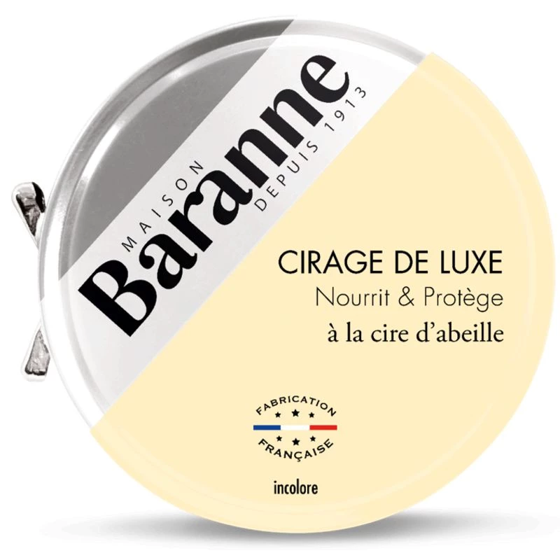 Cirage de luxe cire d'abeille incolor 75ml - BARANNE