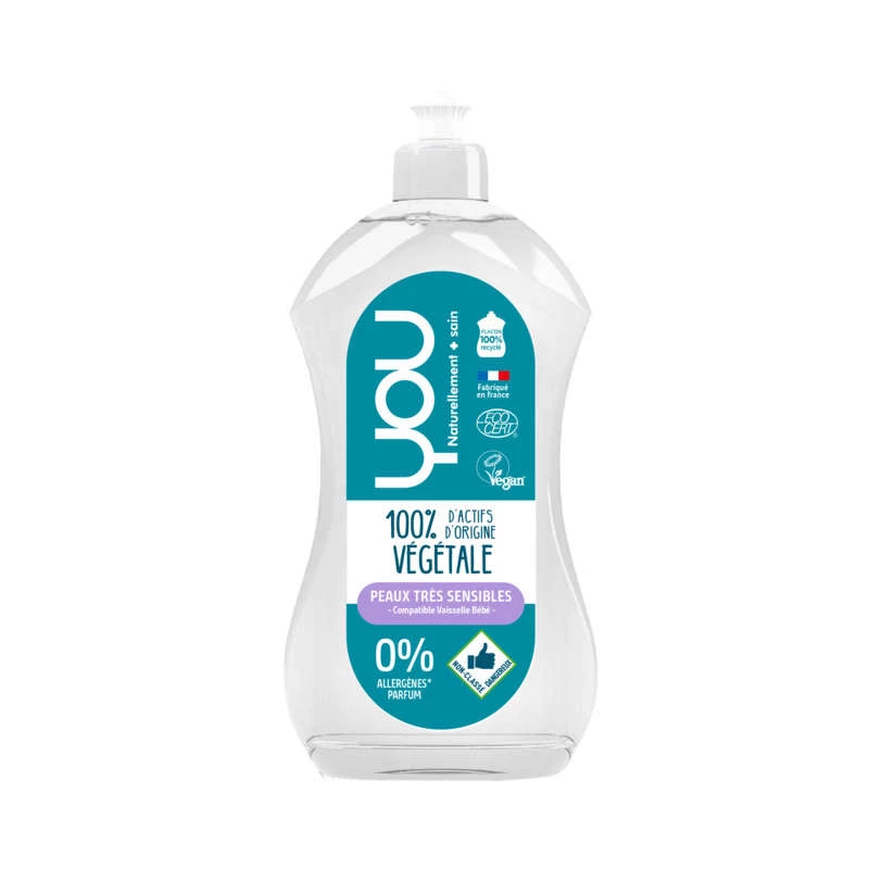 Lavavajillas y manos para pieles muy sensibles 750 Ml - YOU