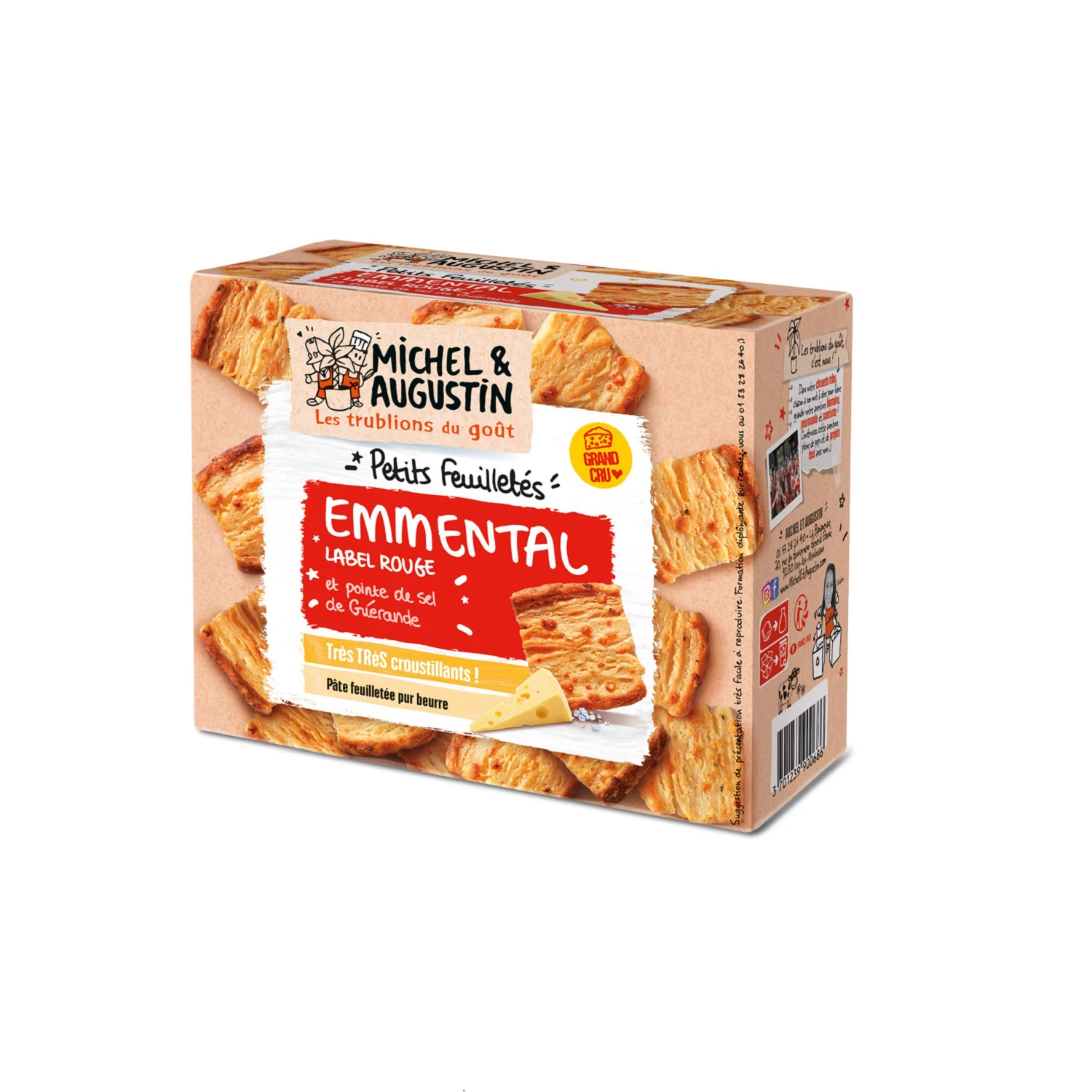 Small Emmental Puff Pastries Label Rouge, 90g - MICHEL ET AUGUSTIN