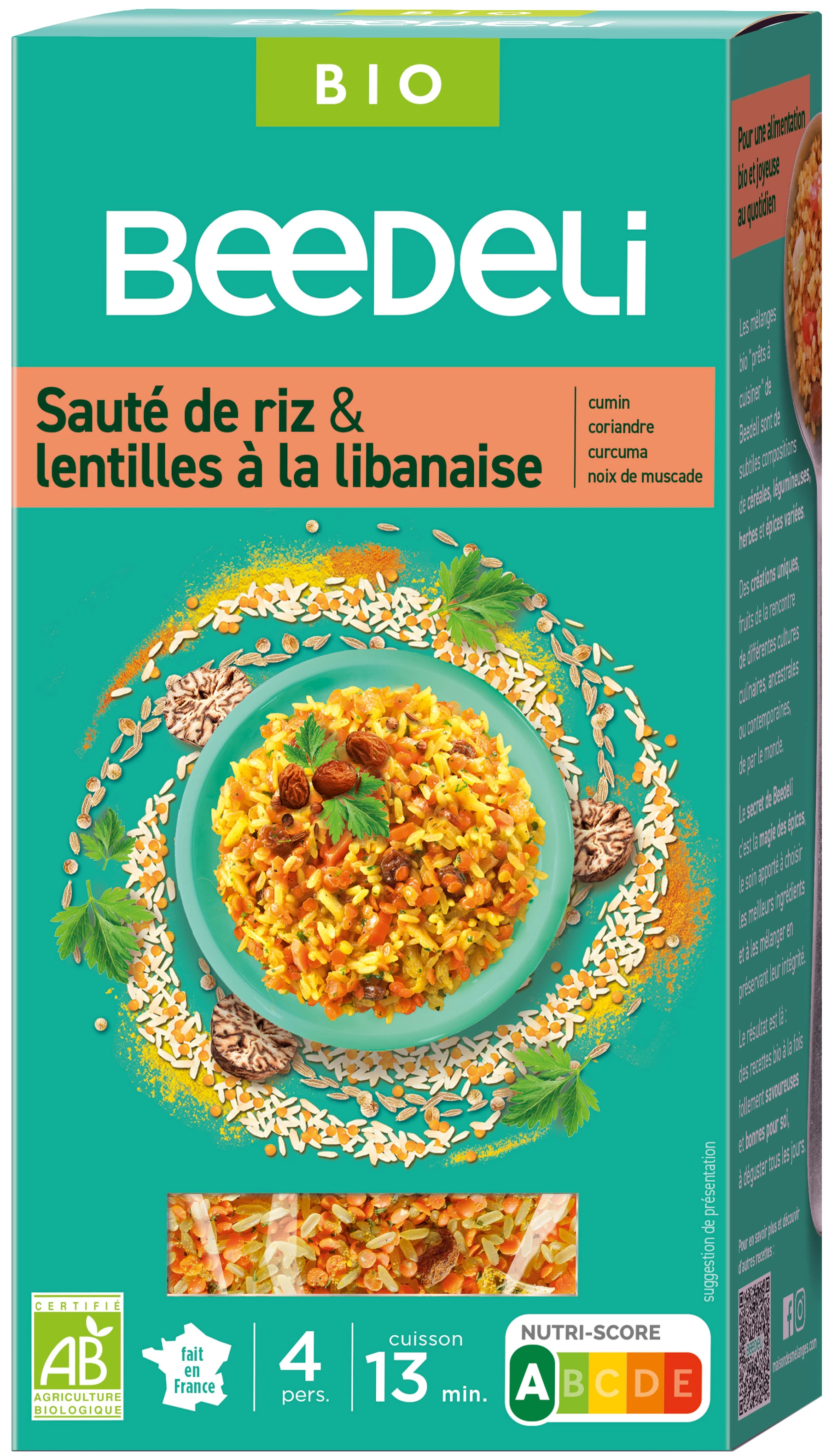 Riz Et Lentilles Bio 220g