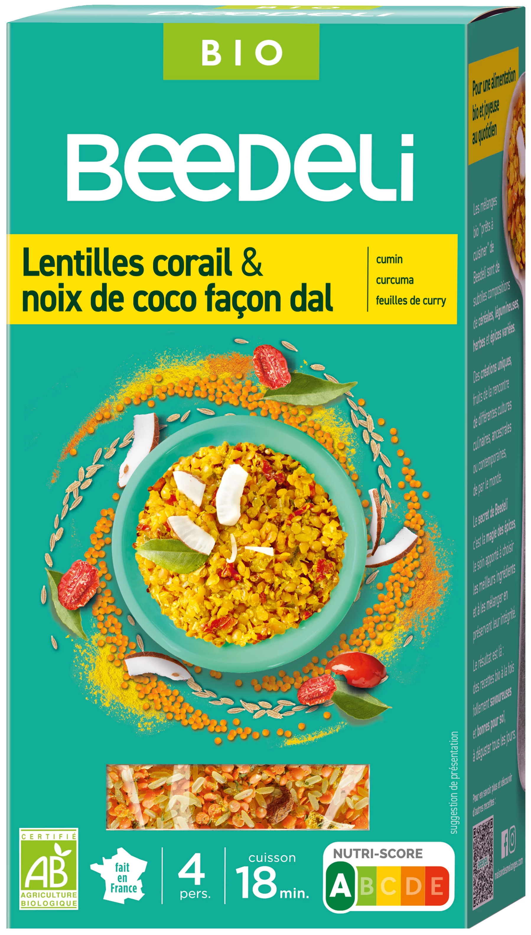 Lentil Corail Nx Coco Bio 220g