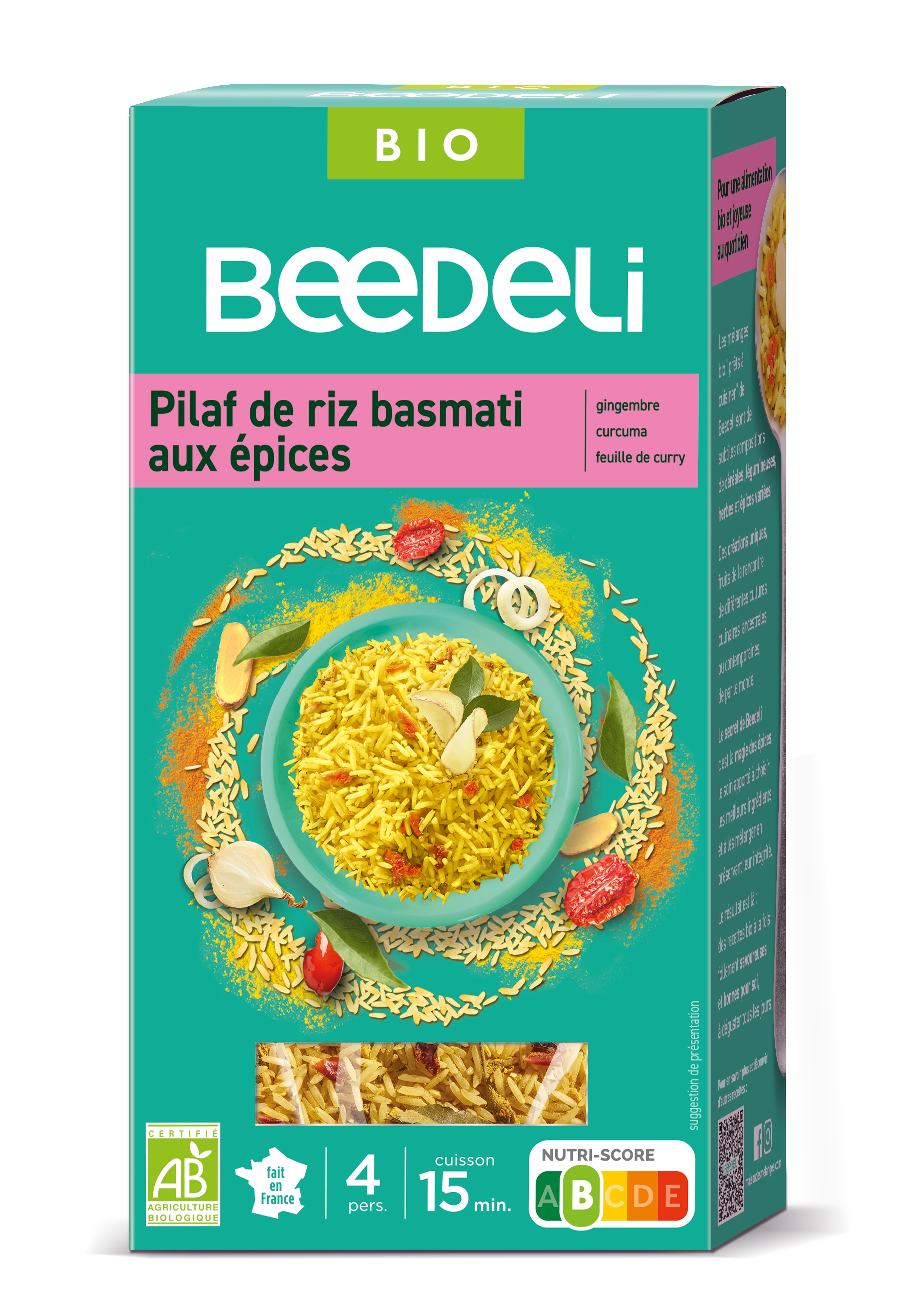 Biologische gekruide basmatirijst 220g