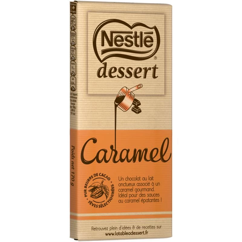 Tablette de chocolat au lait caramel 170g - NESTLE