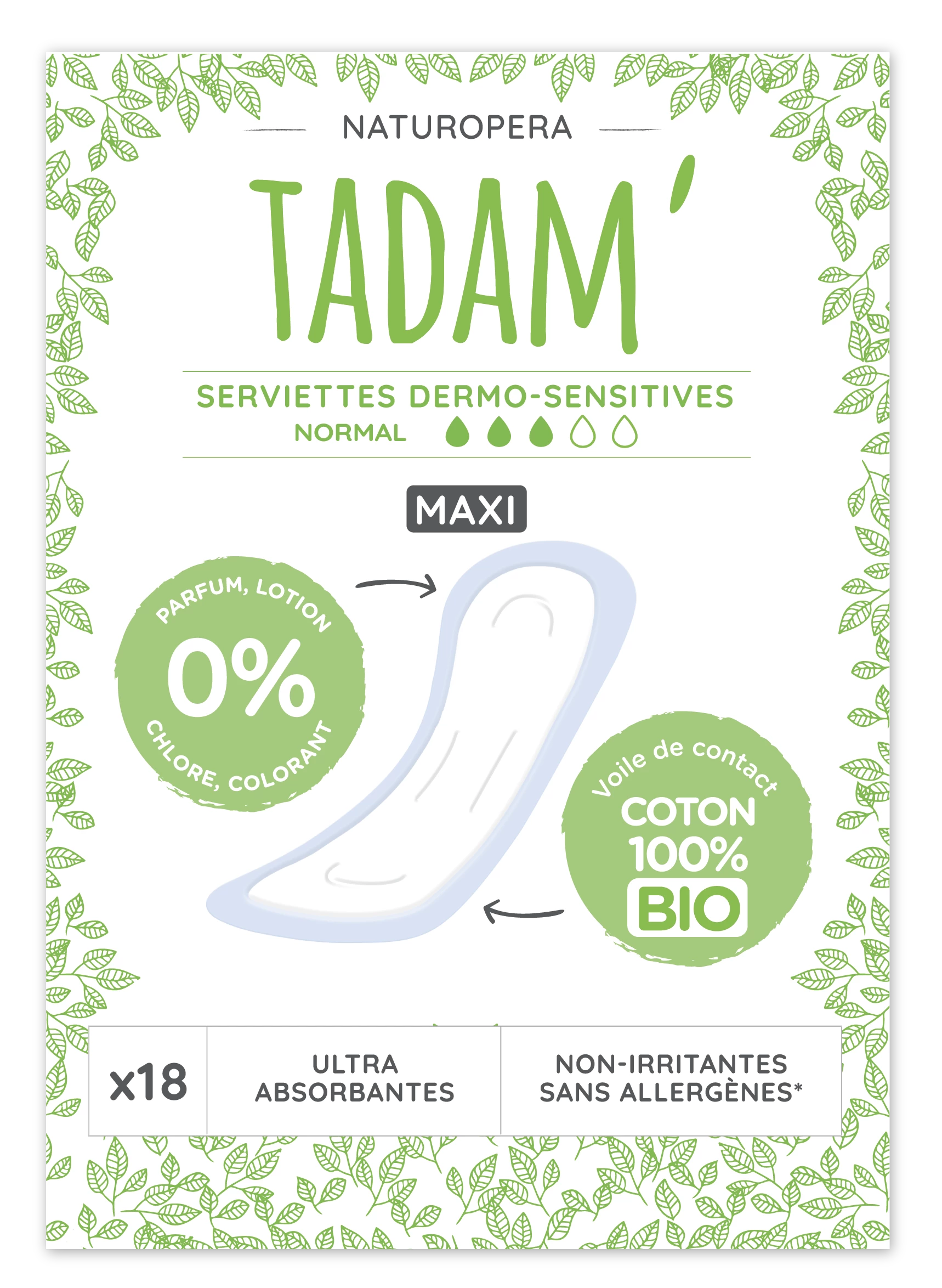 Tadam Serviettes Maxi Normal X