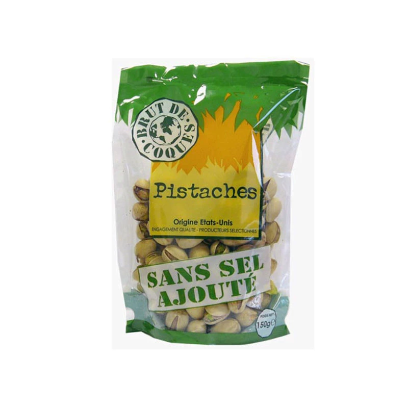 Pistaches Sans Sel, 150g - BRUT DE COQUES