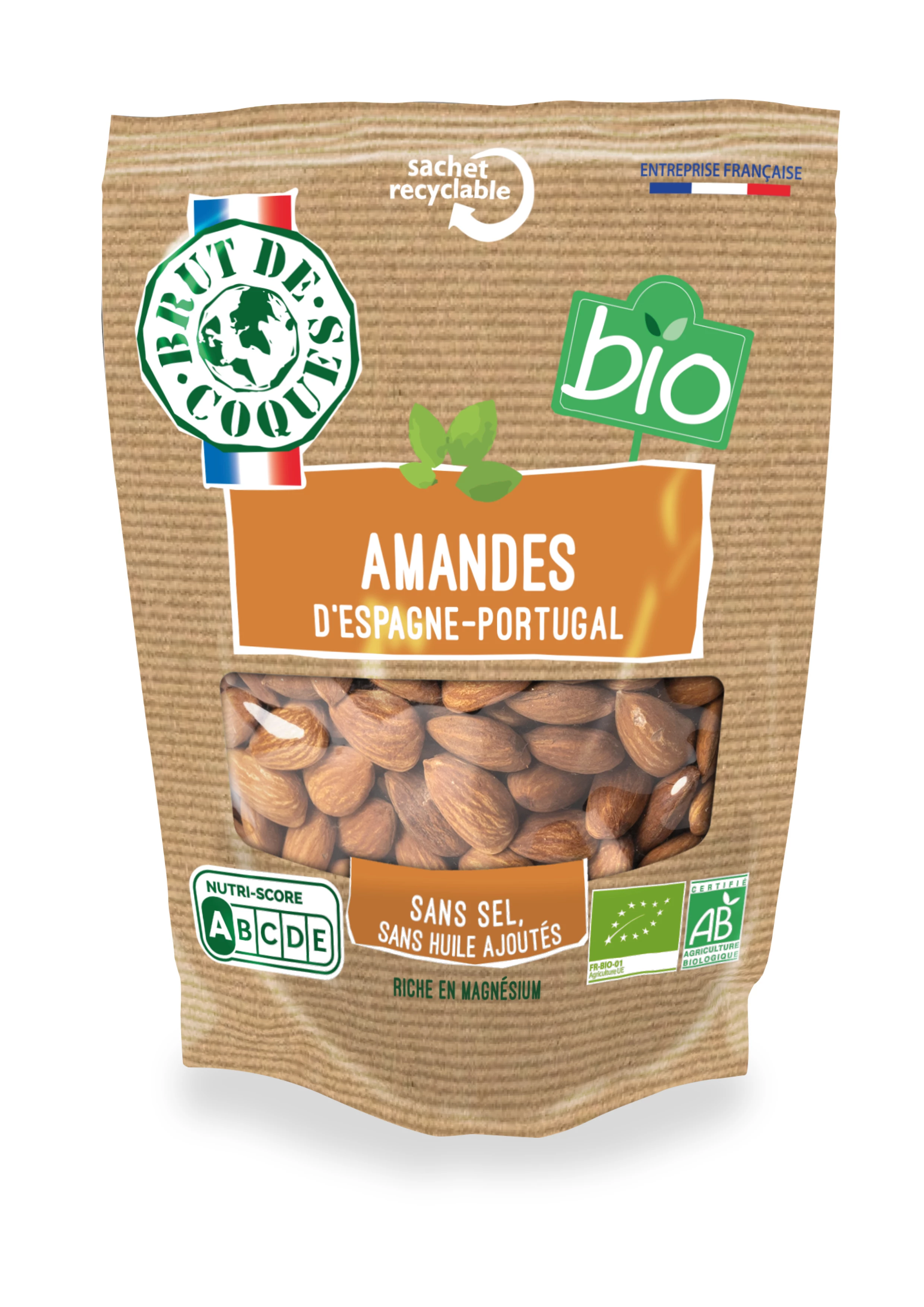 Organic Almonds Without Salt 100g