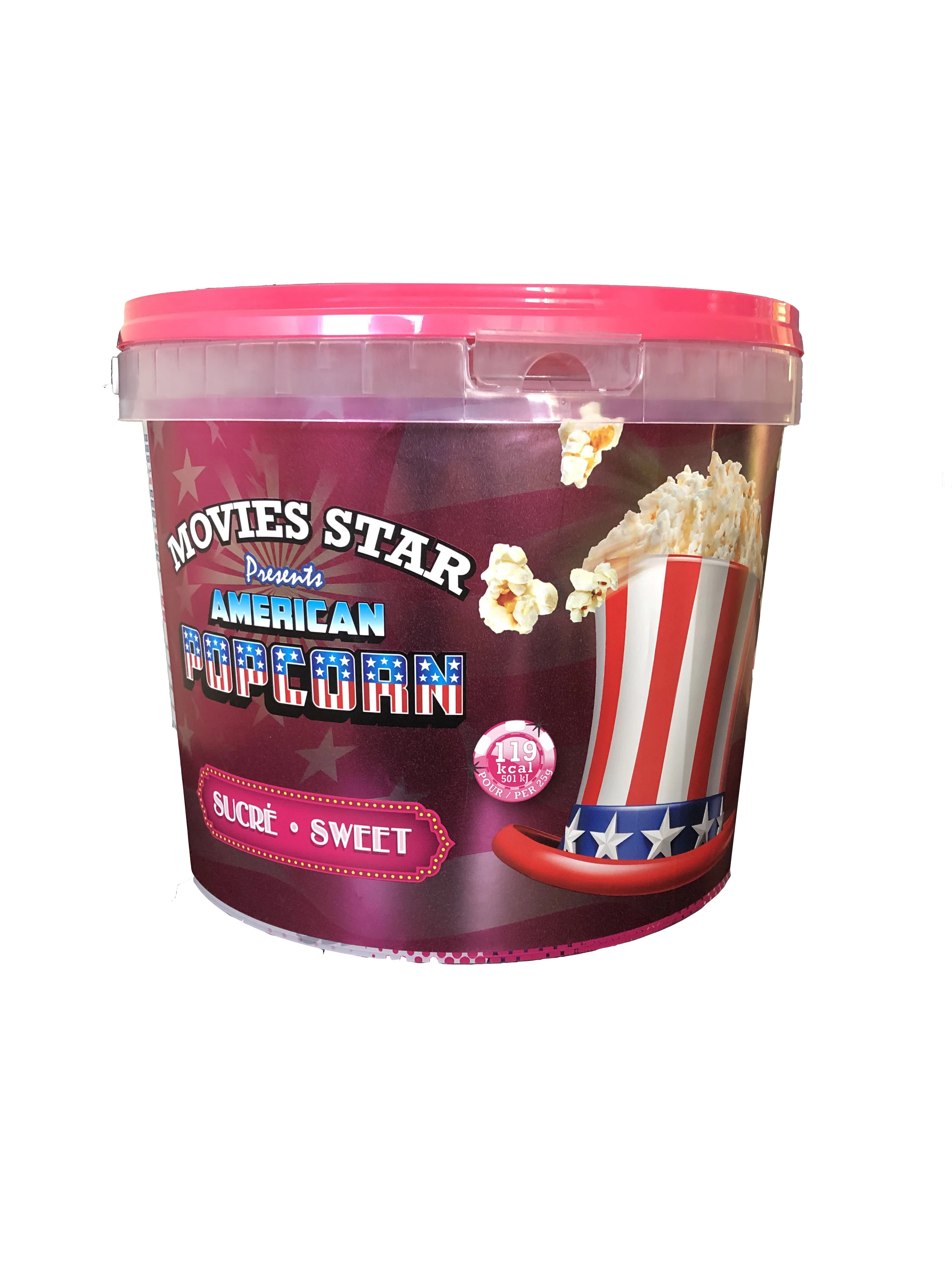 Cubo de palomitas dulces, 250g - MOVIES STAR