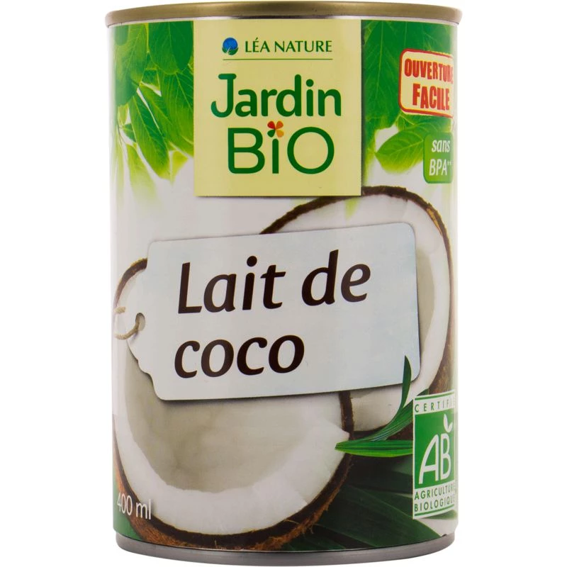 Leite de coco orgânico 400ml - JARDIN Bio