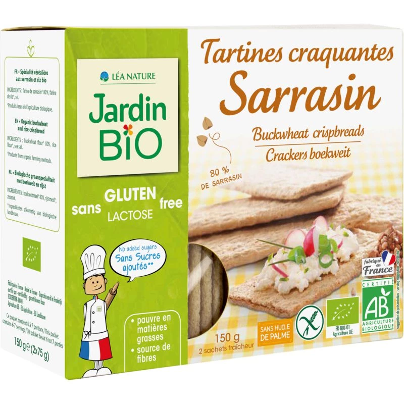ORGANIC buckwheat toast 150g - JARDIN BIO