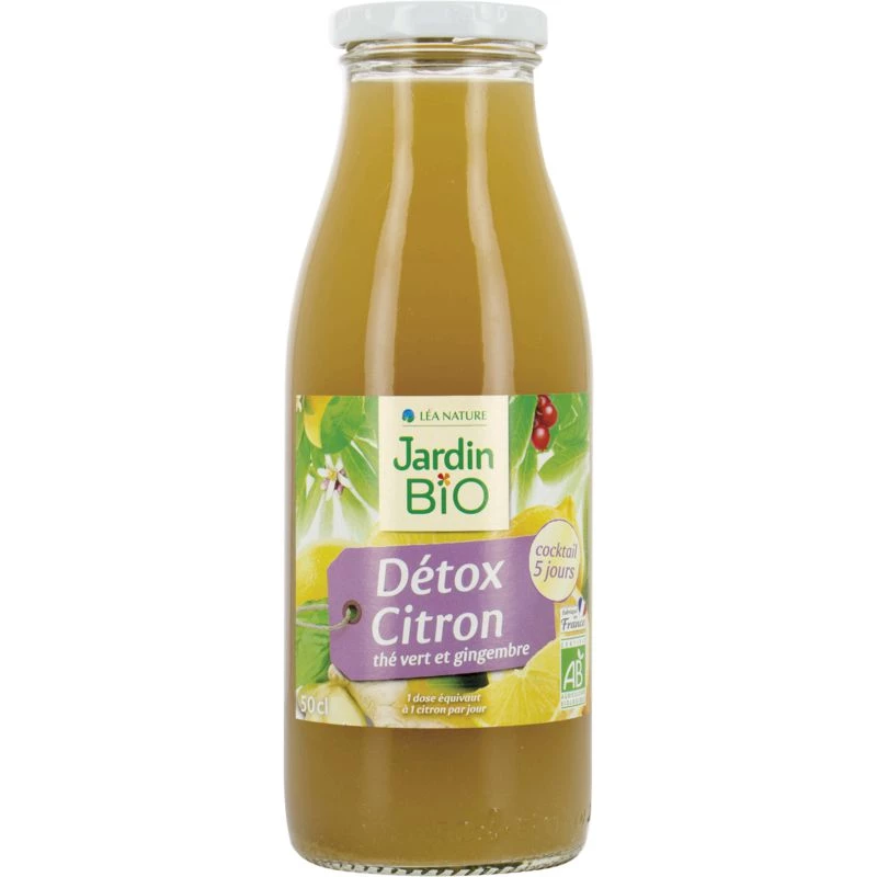 Boisson détox citron BIO 50cl - JARDIN BIO