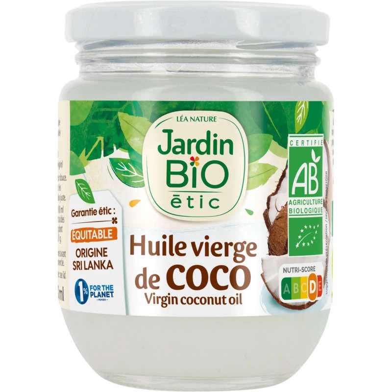 Olio di Cocco Vergine Biologico 200ml - JARDIN Bio