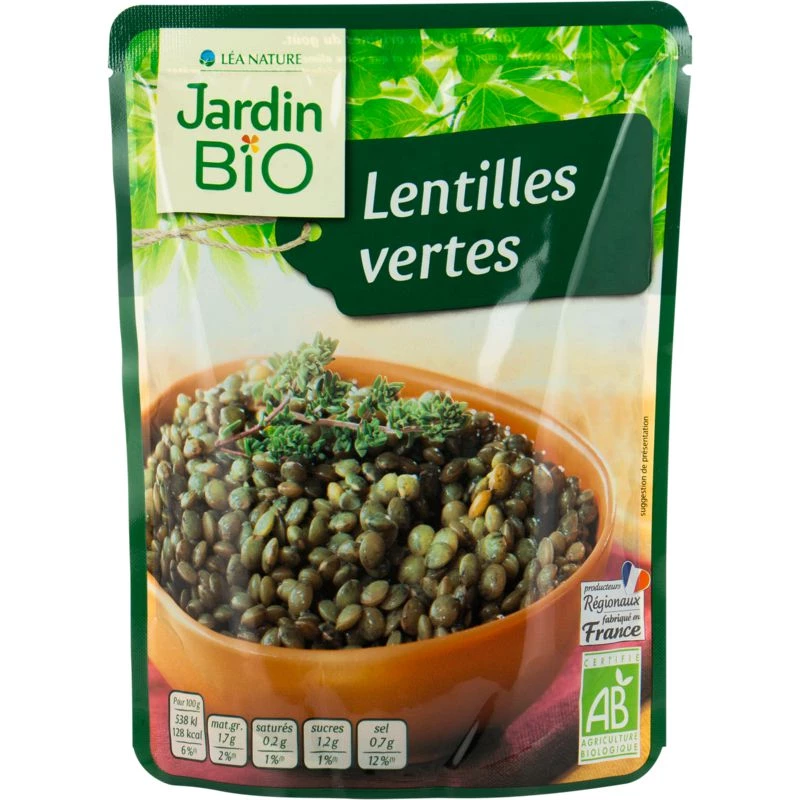 عدس أخضر عضوي 250 جرام - JARDIN Bio