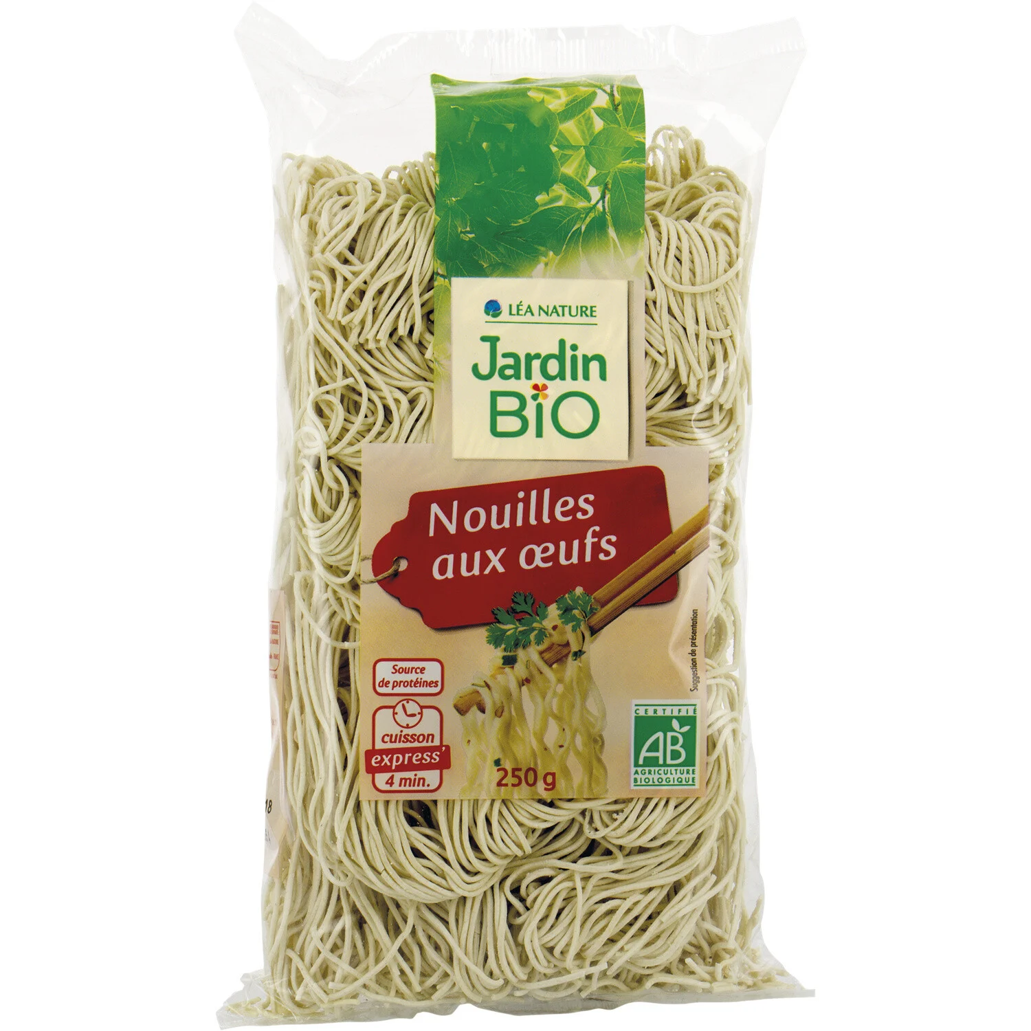 Nouilles Chinoises Aux œufs Bio 250g - Jardin Bio Etic