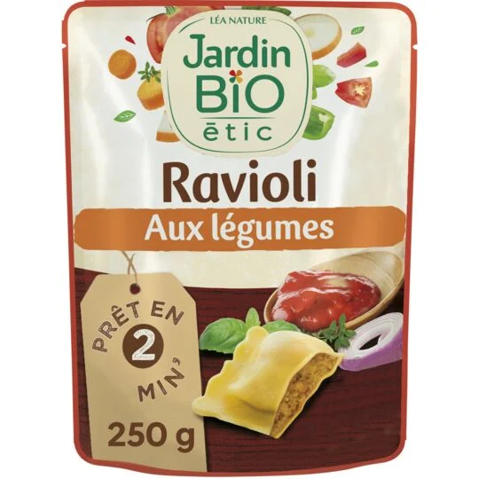 Organic Vegetable Ravioli Ready Dish 250g - Jardin Bio Etic