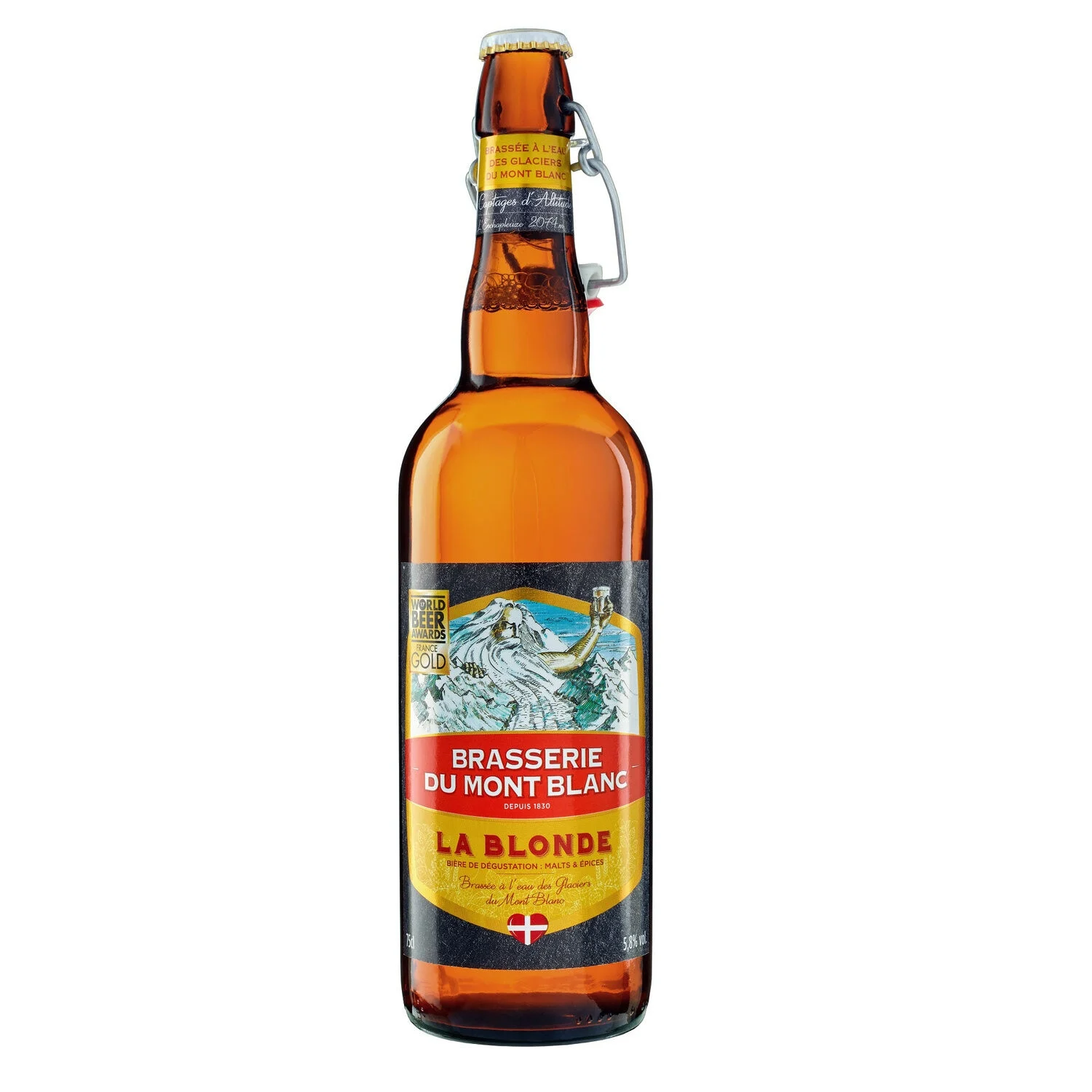 La Blonde Blonde Beer, 5.8°, 75cl - BRASSERIE DU MONT BLANC