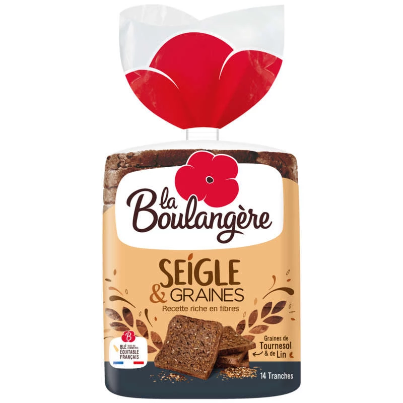 Rye/seed sandwich bread 500g - LA BOULANGÈRE