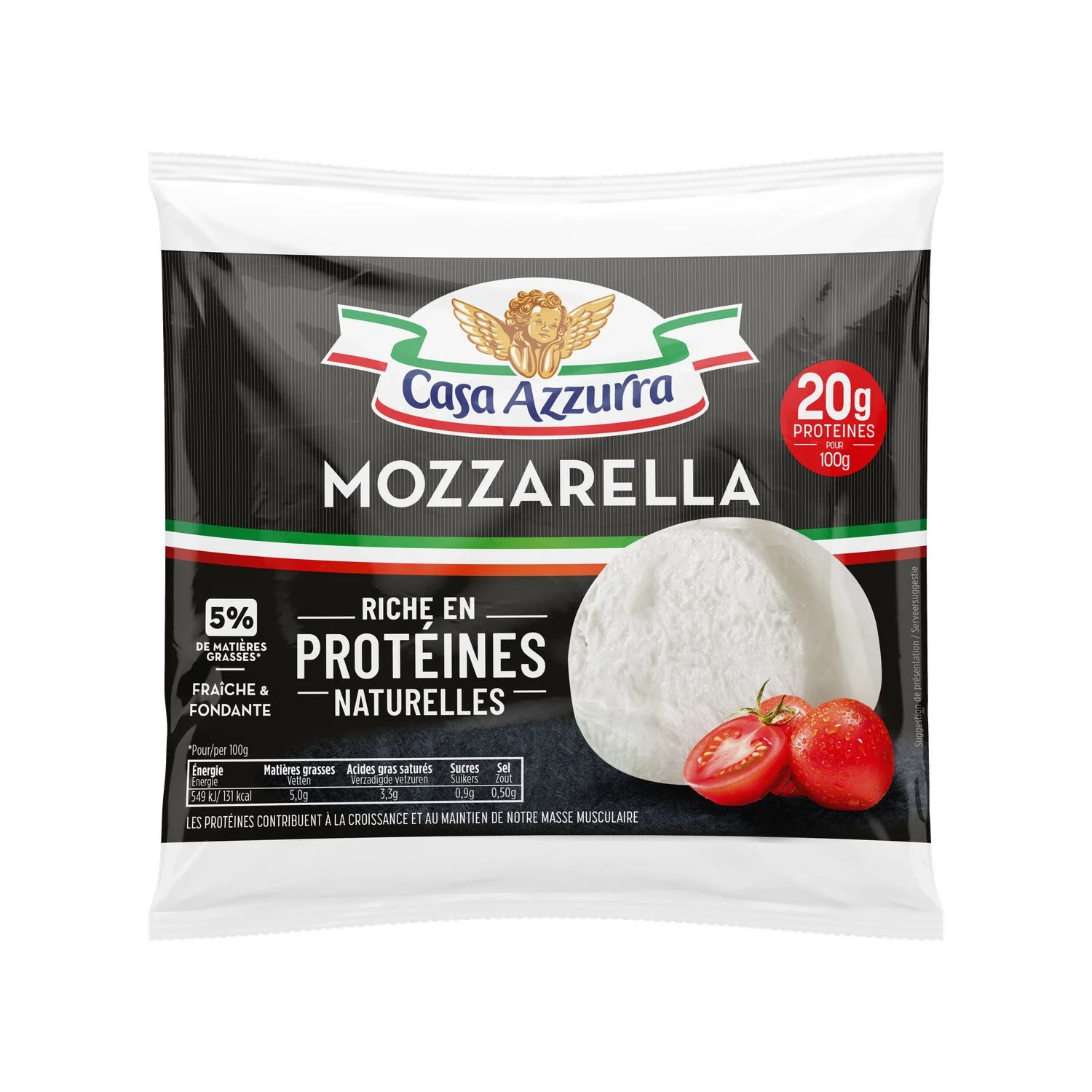 Mozzarella Riche En Protéines Naturelles 100g - Casa Azzurra