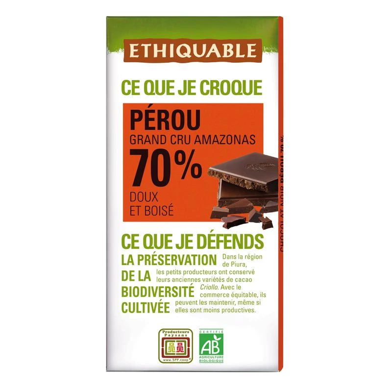 Ch Nr 70 Cacao Bio 100g