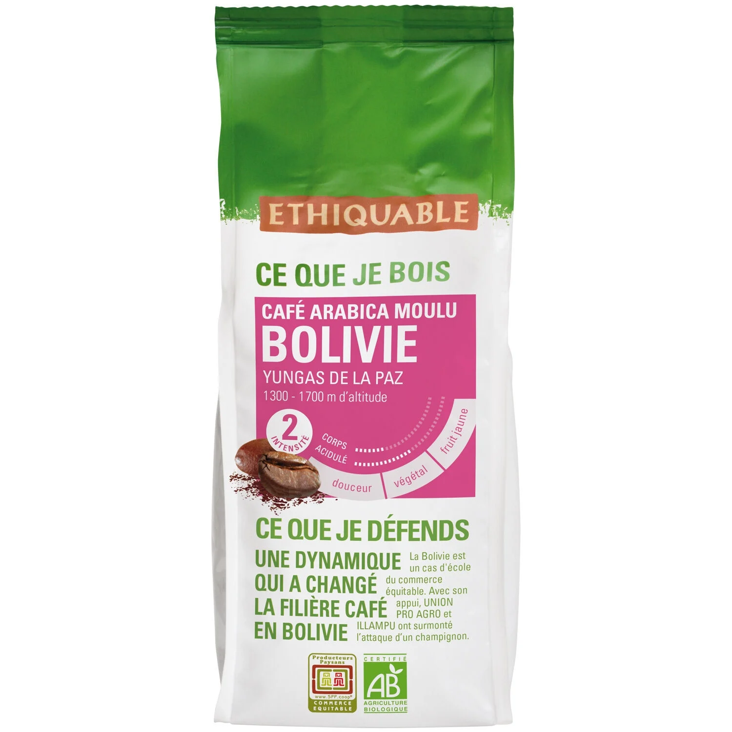 250g Cafe Moulu Bolivie Bio