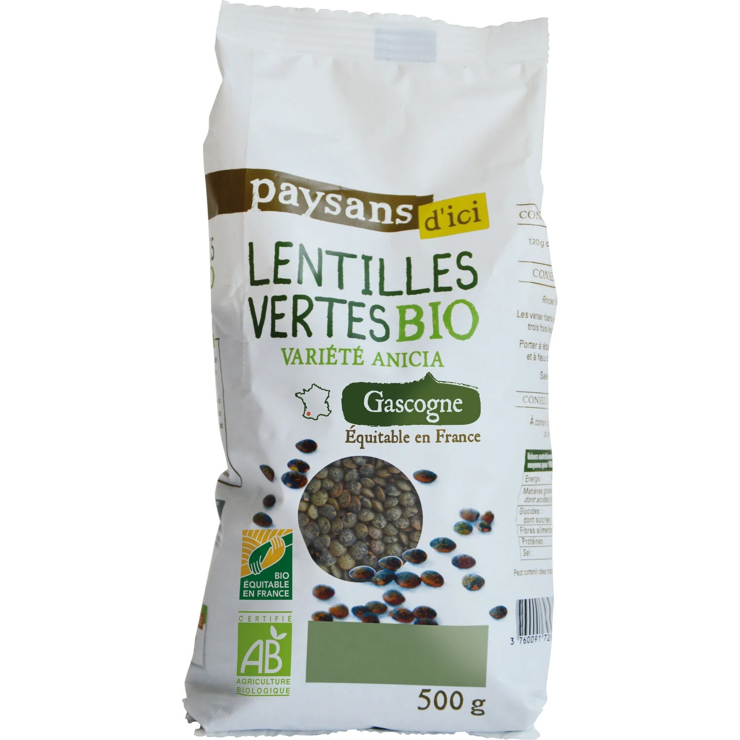Vrte Gasc.bio lentils 500g