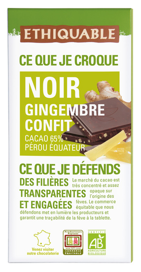 100g Chocolat Noir Gingem Bio