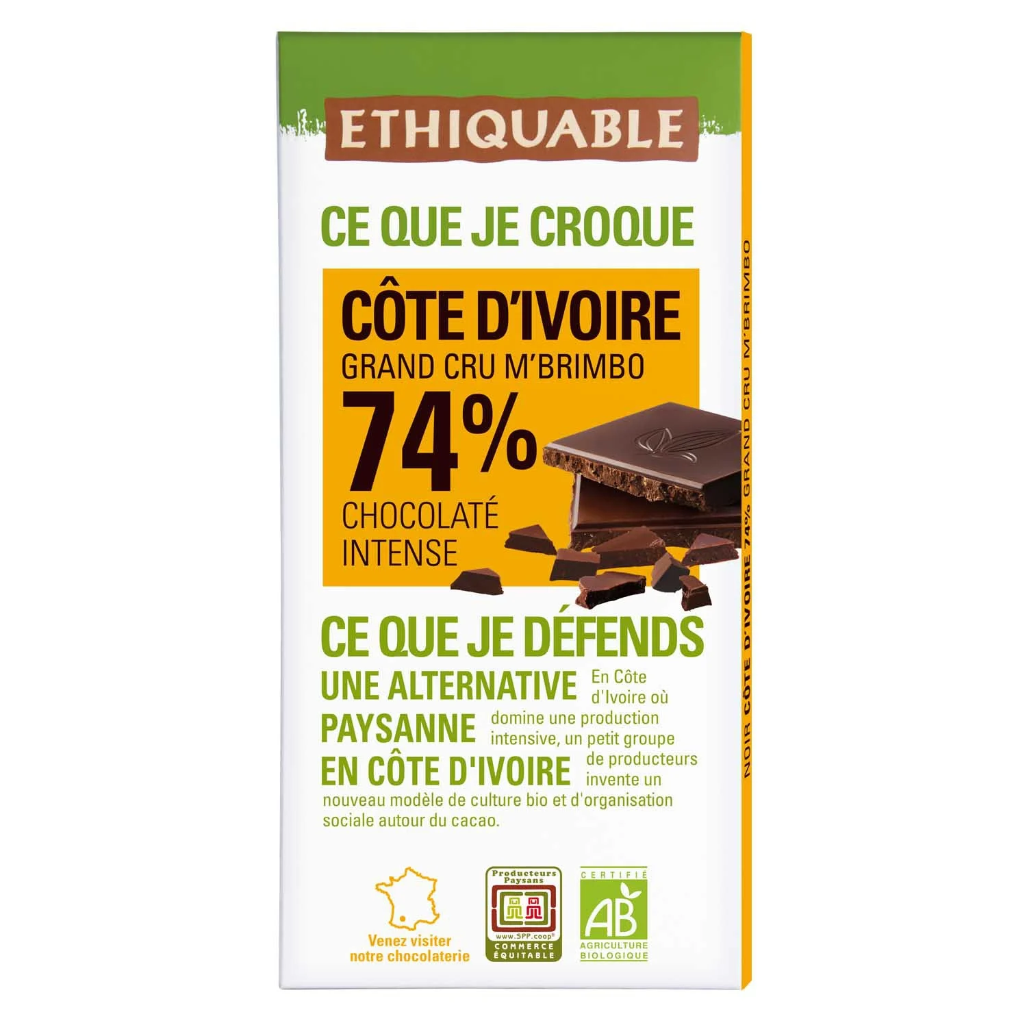 Choco Nr 74 Organic Cocoa 100g