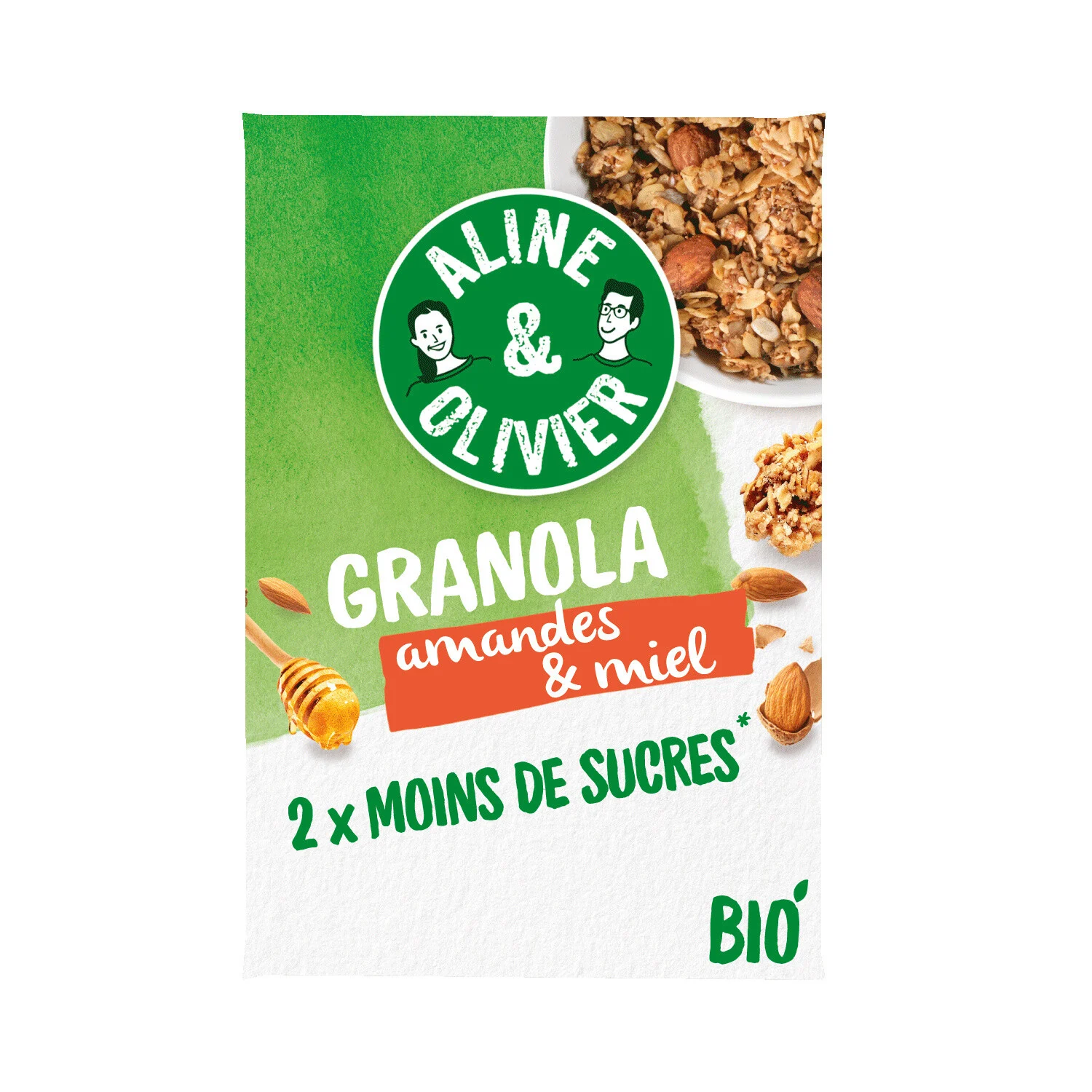 Granola Cereal With Almonds And Honey ORGANIC 310g - Aline & Olivier