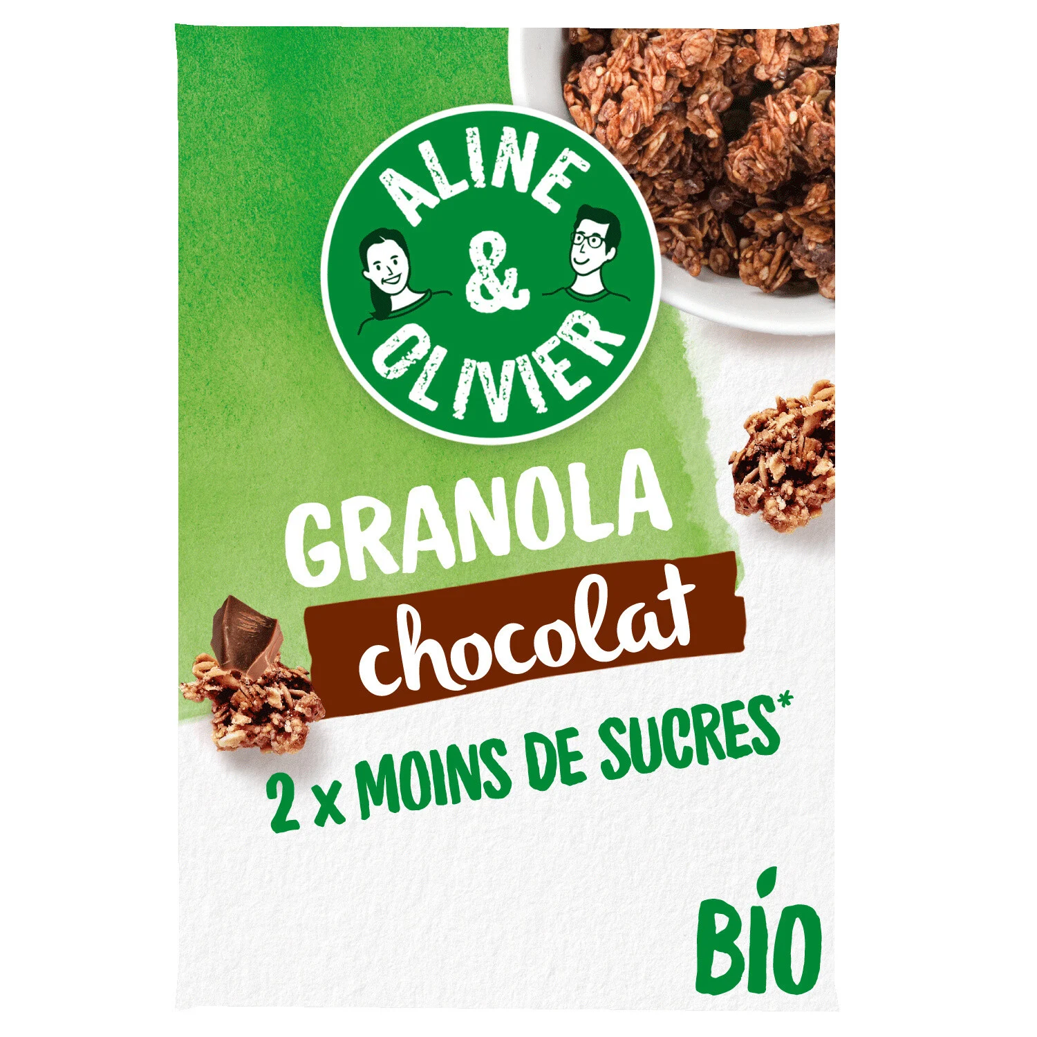 Céréales Granola Au Chocolat Bio 310g- Aline & Olivier