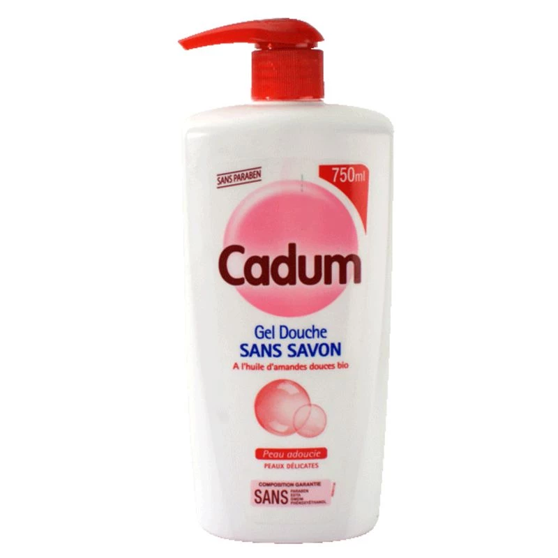Gel douche sans savon huile d'amandes douces bio 750ml - CADUM