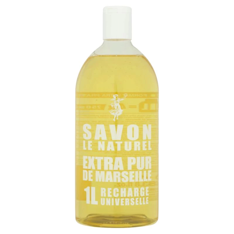 Recarga de sabonete líquido extra puro Marselha 1L - SAVON LE NATUREL