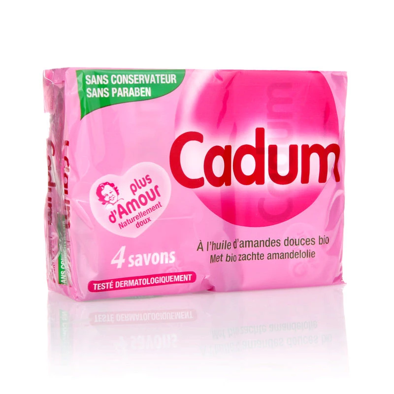 Sapone con olio di mandorle dolci biologico 4x100g - CADUM