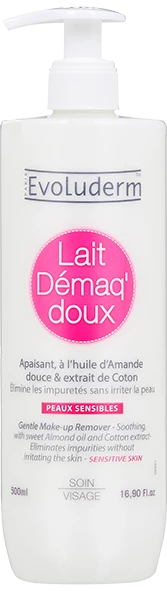 Lait Démaq' Doux Apaisant Peaux Sensibles 500ml - Evoluderm